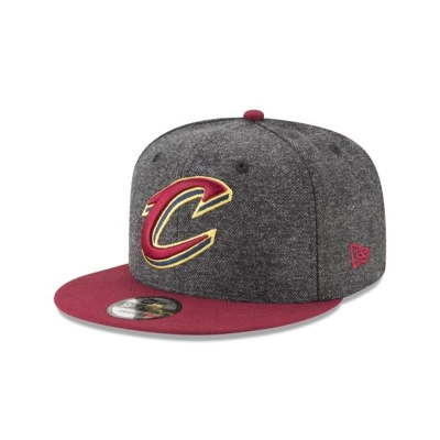 Cleveland Cavaliers Gorra | New Era NBA Tweed Turn 9fifty Snapback Cap Mexico - Grises